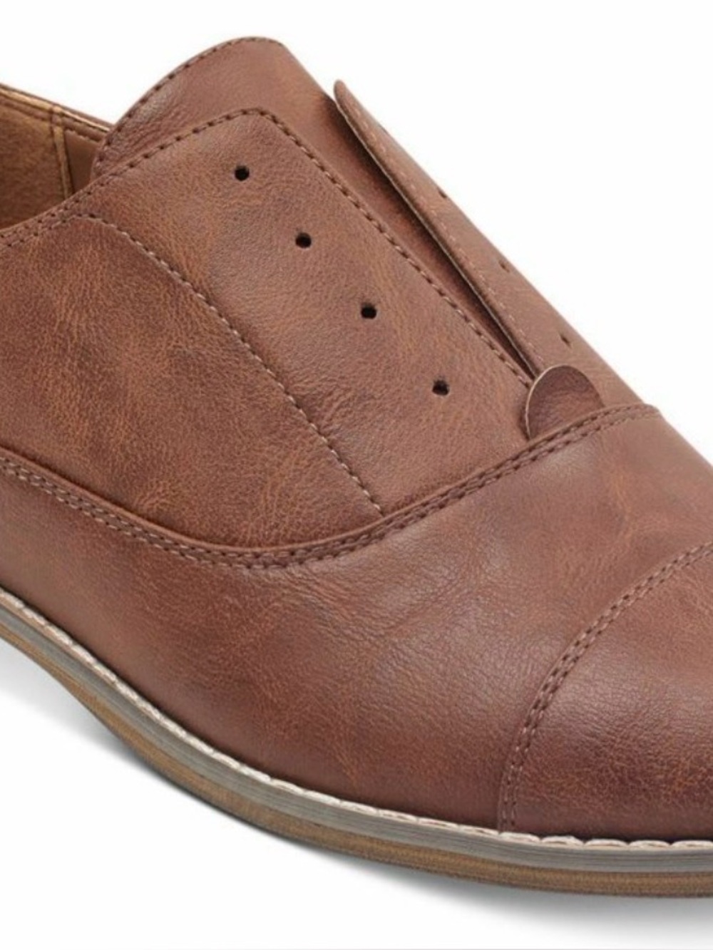 Indigo  Brown Oxford-Style Derby Shoes